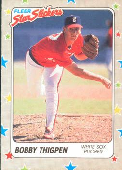 1988 Fleer Sticker Baseball Cards        017      Bobby Thigpen